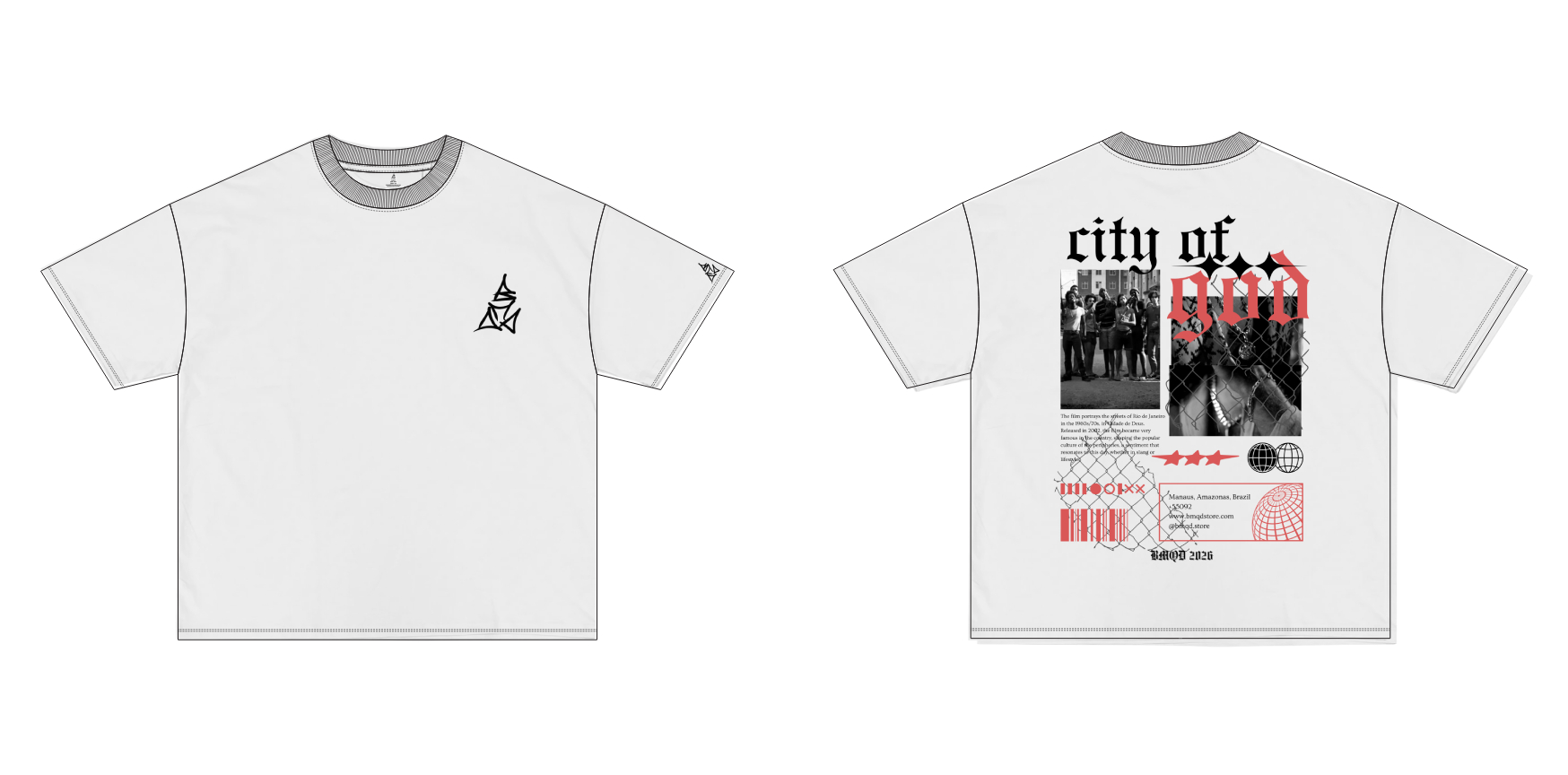 Camisa "City of God" - Branca