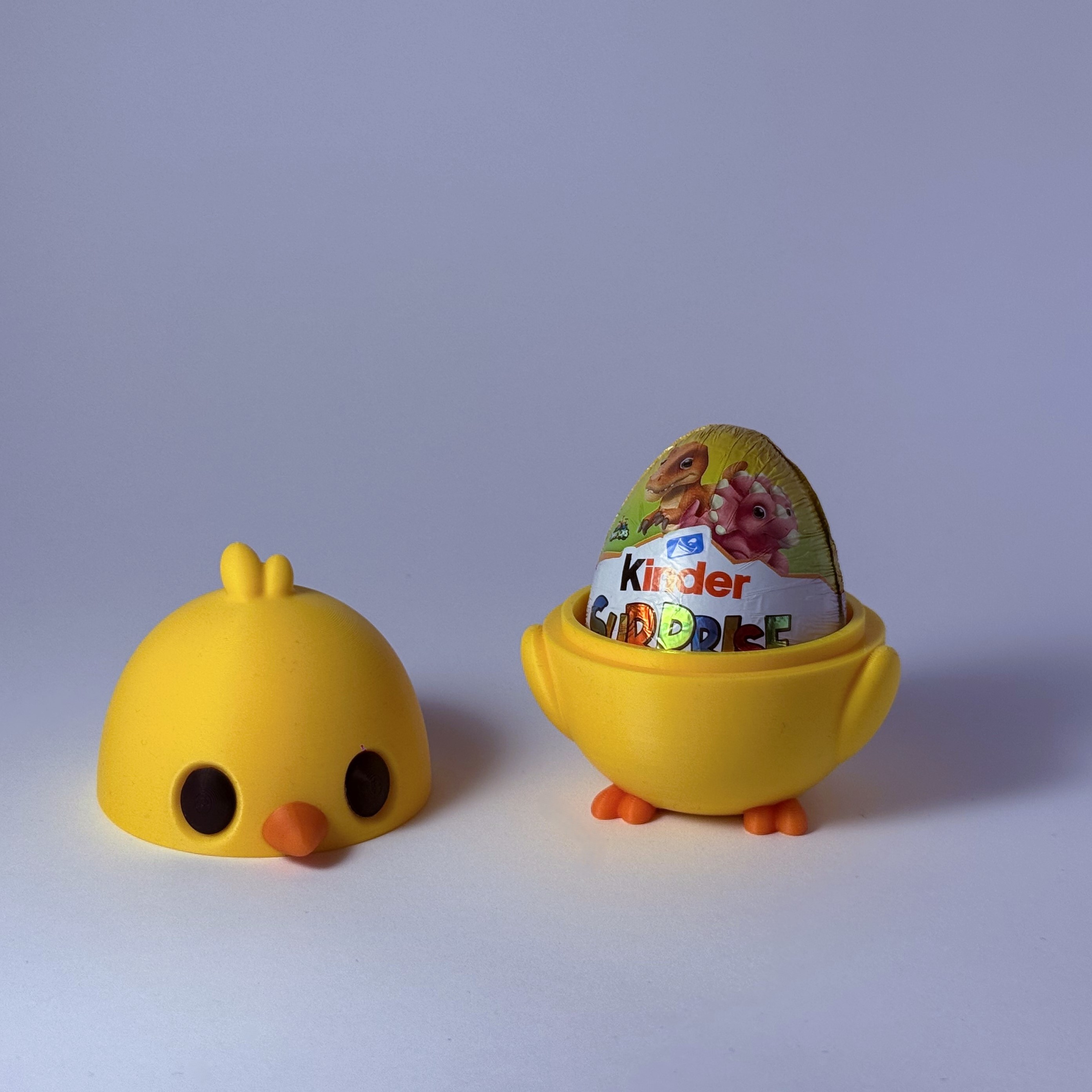 Velykinis viščiukas – 3D spausdinta dėžutė siurprizui (Kinder kiaušiniui)