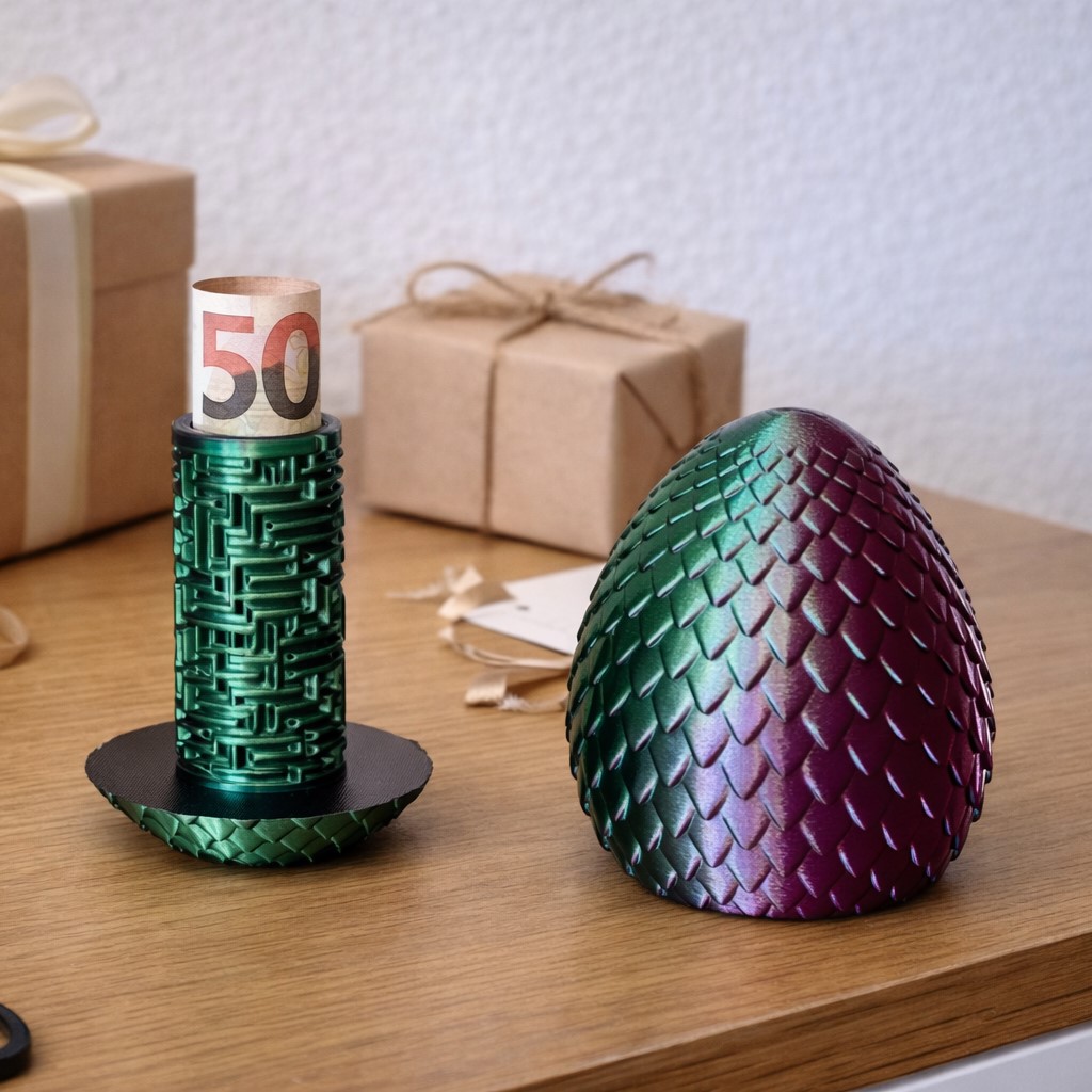 3D spausdintas drakono kiaušinis labirintas – galvosūkis ir dovana