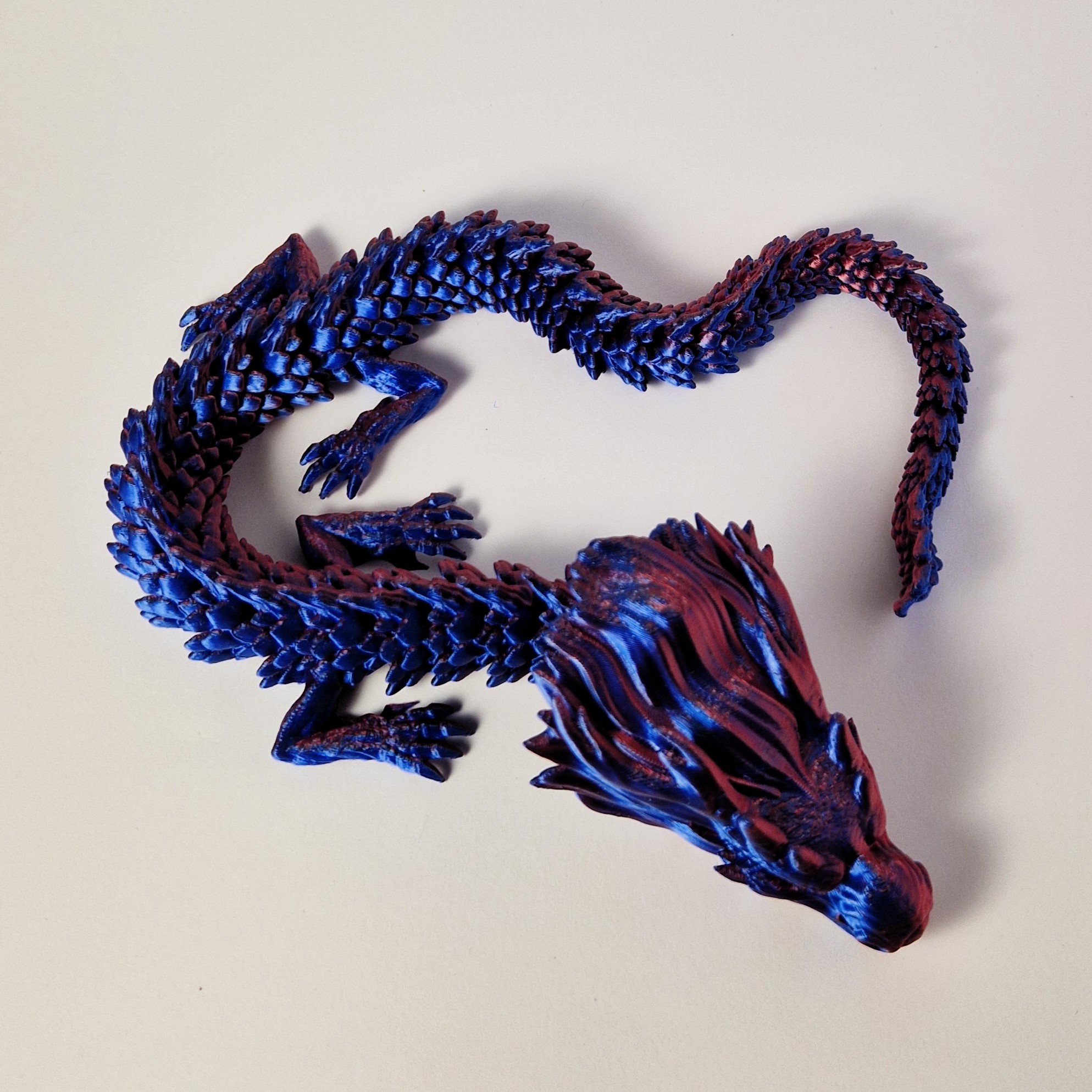 Lankstus drakonas 50 cm – 3D fidget žaislas ir dekoracija