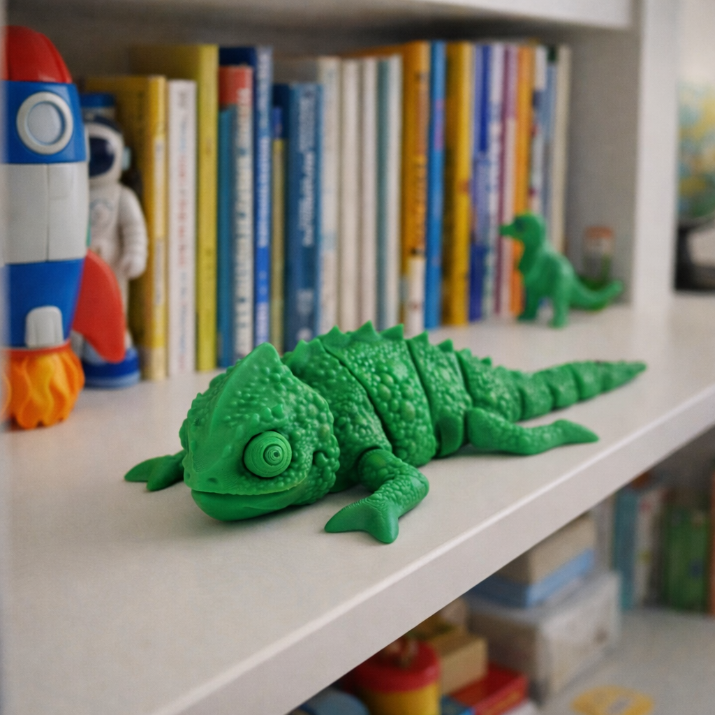Lankstus driežiukas – 3D spausdintas fidget žaislas