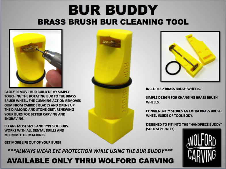 Bur Buddy Brass Brush Bur Cleaning Tool