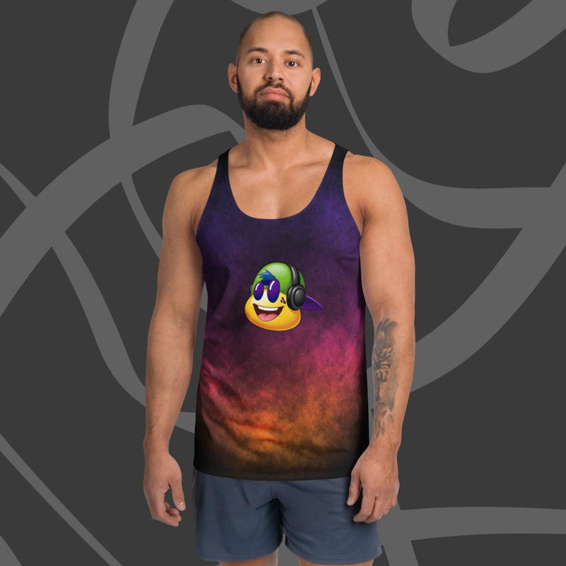 BeerBelly with Headphones Unisex Tank Top
