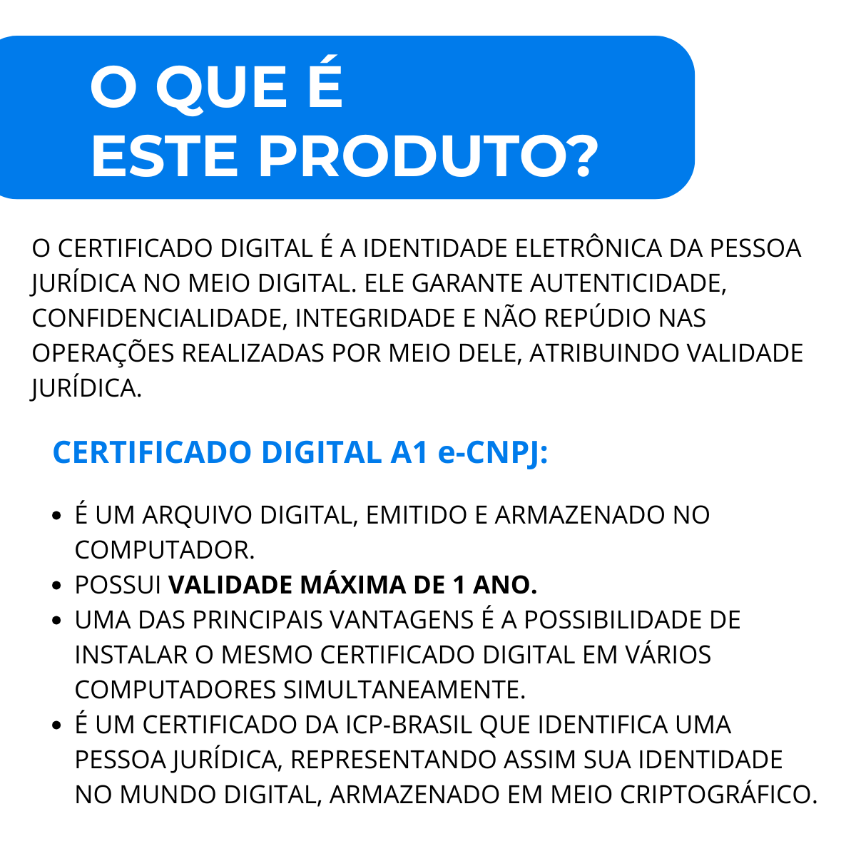Certificado Digital e-CNPJ A1