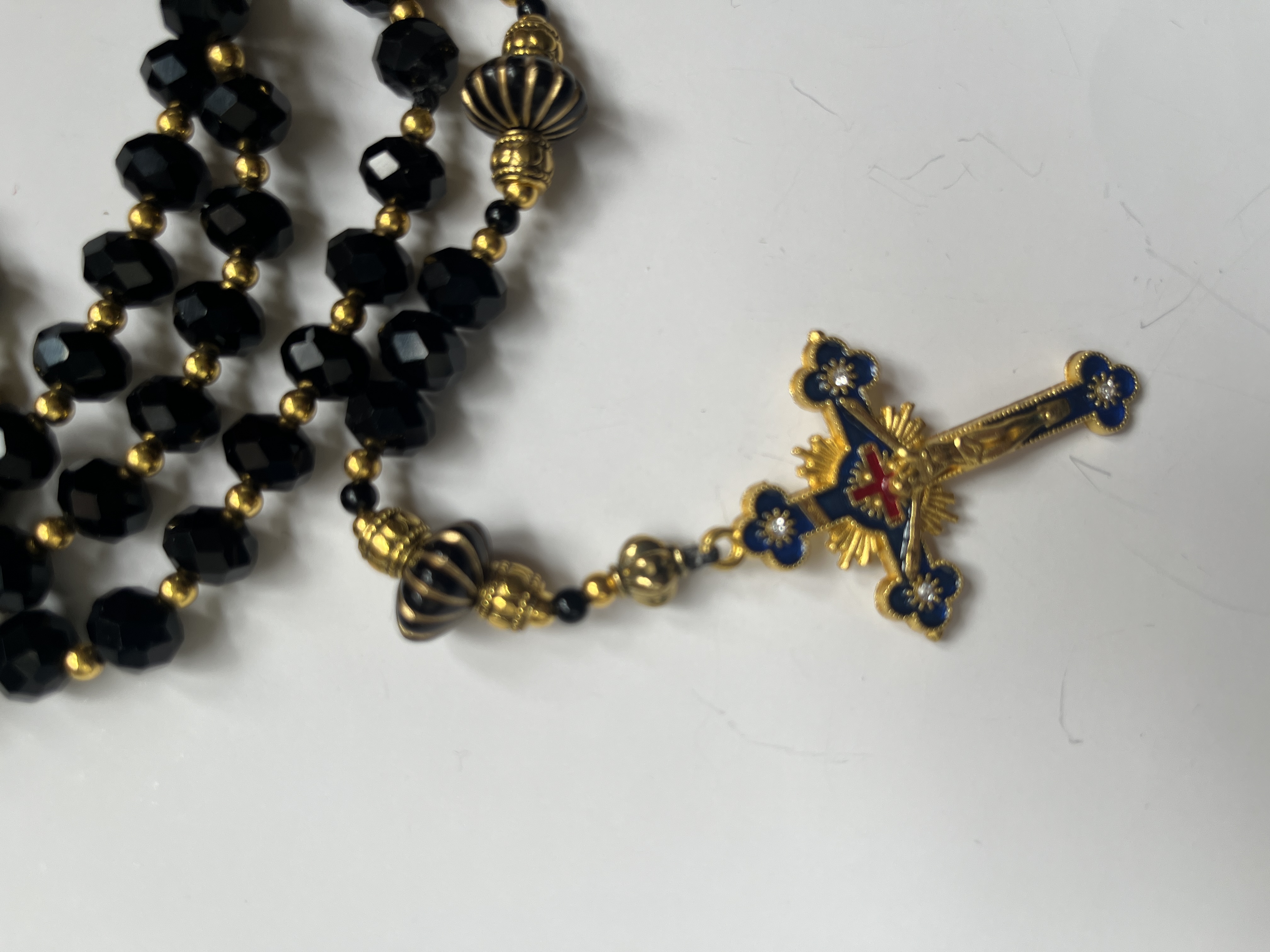 Black Beaded Rosary