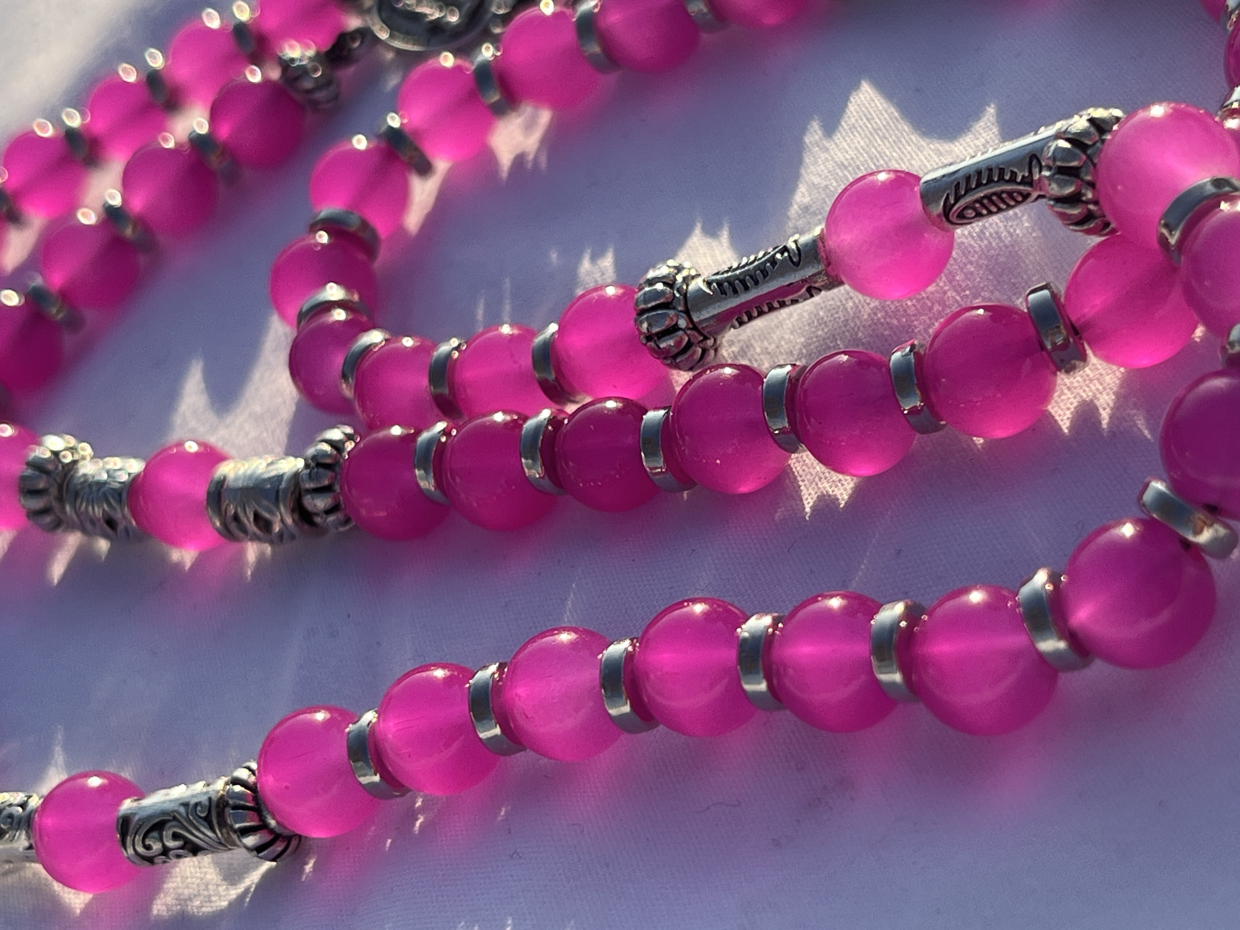 Pink Beaded Rosary