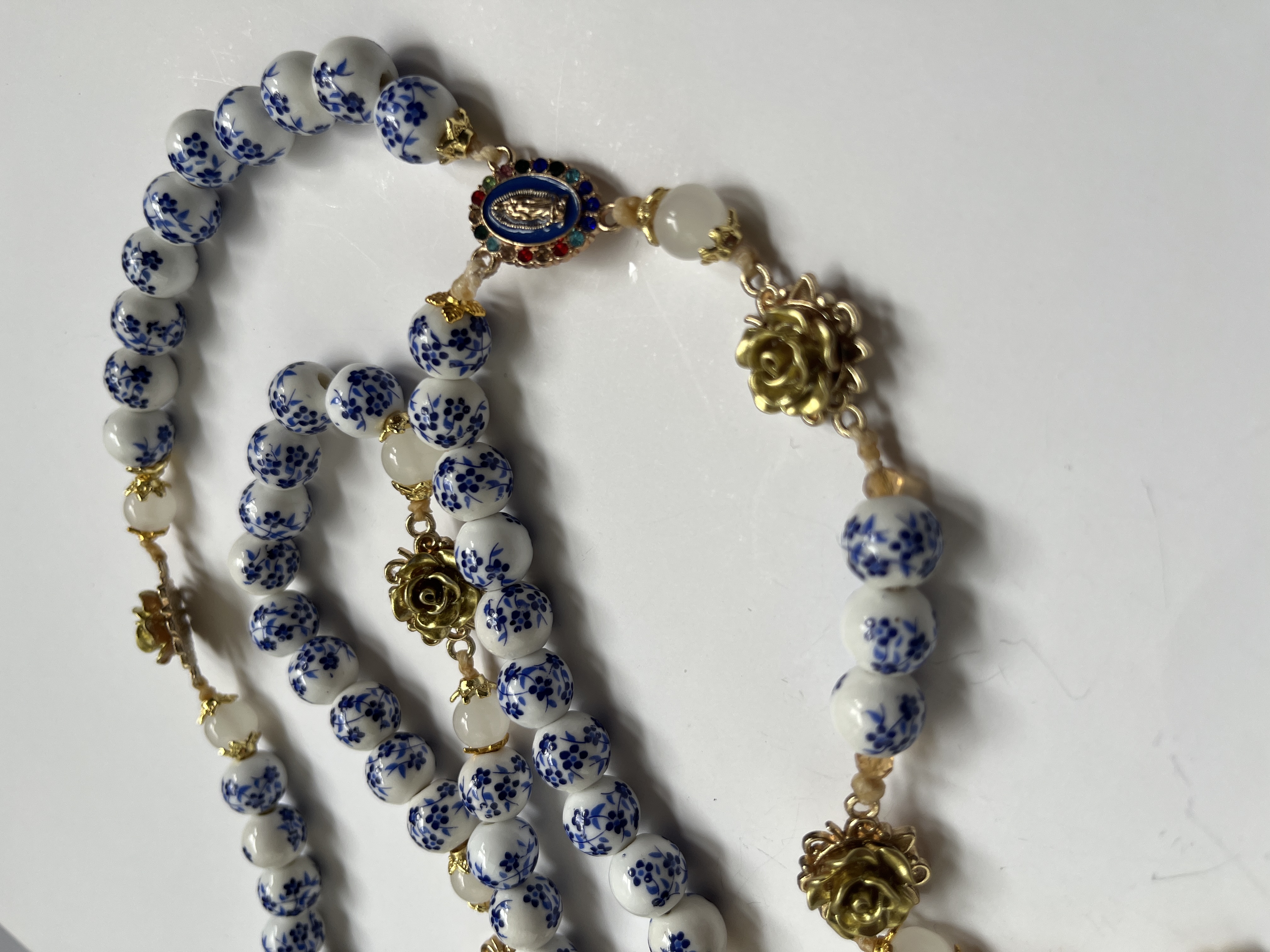 Blue & White Porcelain Rosary