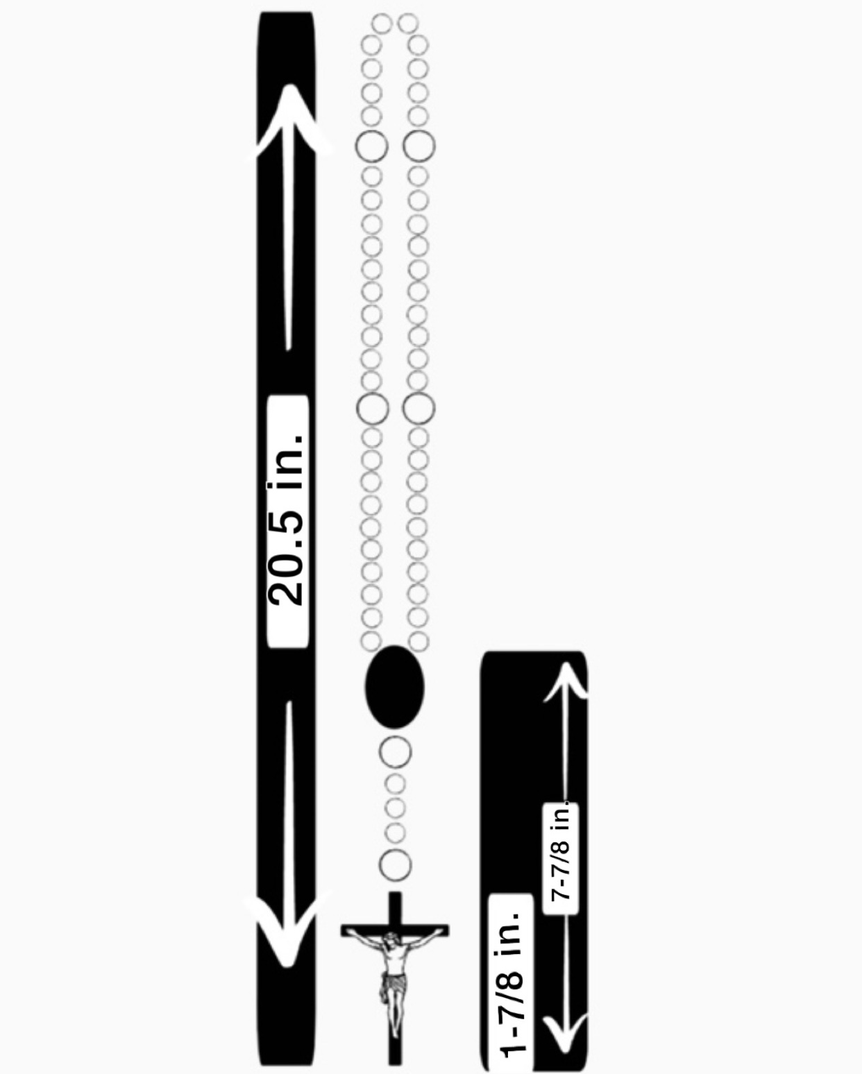 Blue Floral Bead Rosary