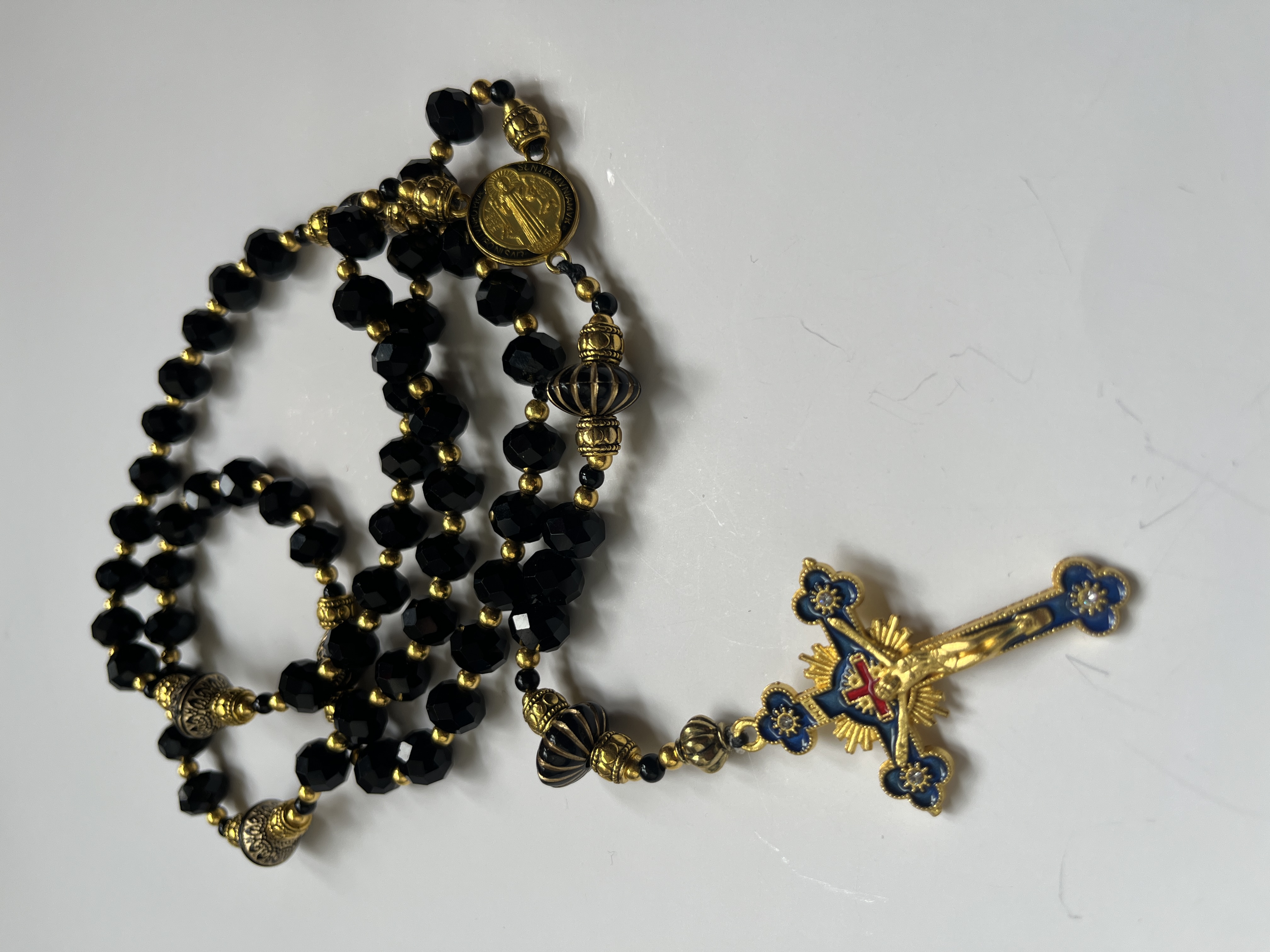 Black Beaded Rosary