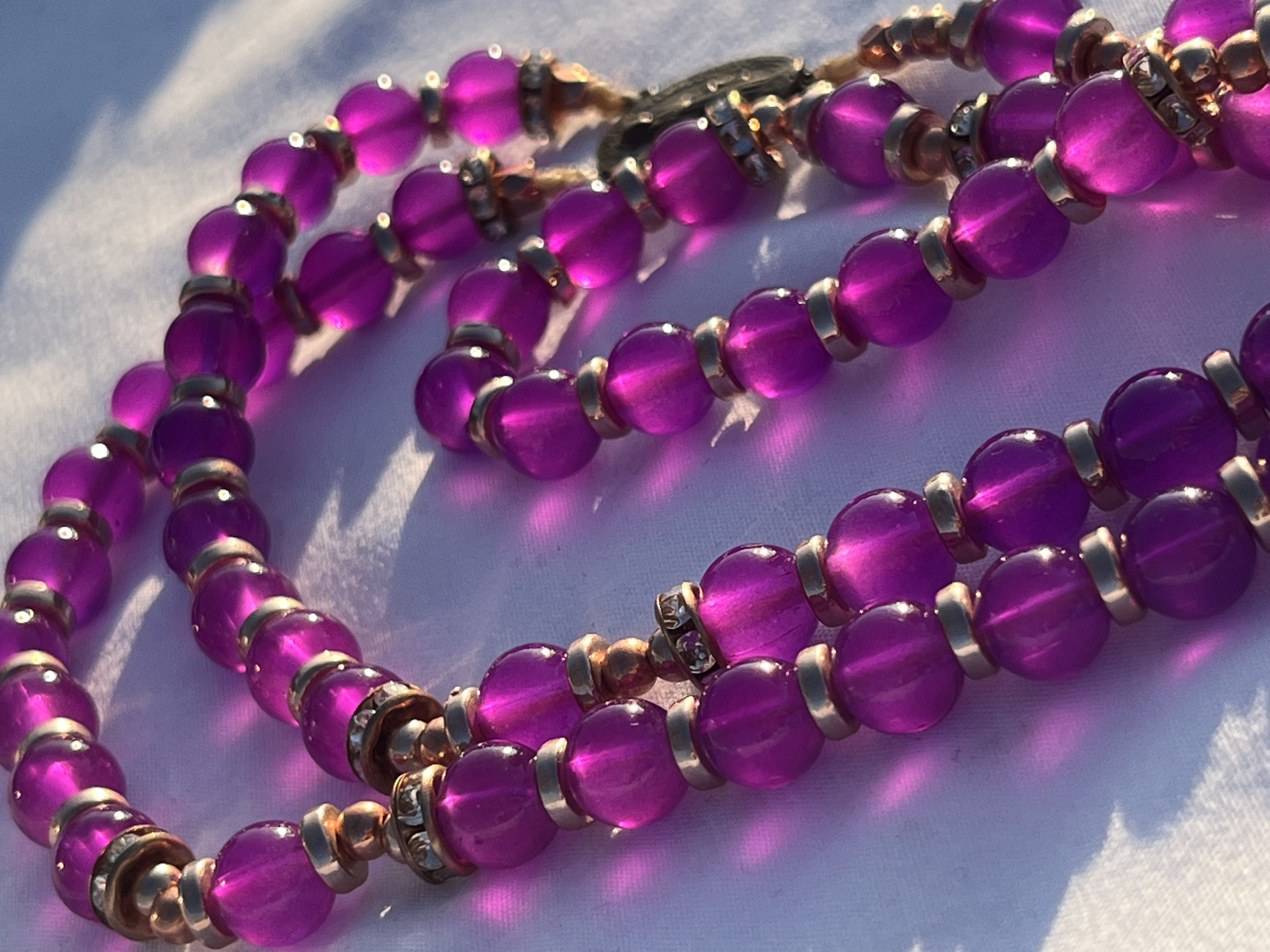 Purple Glass Rosary