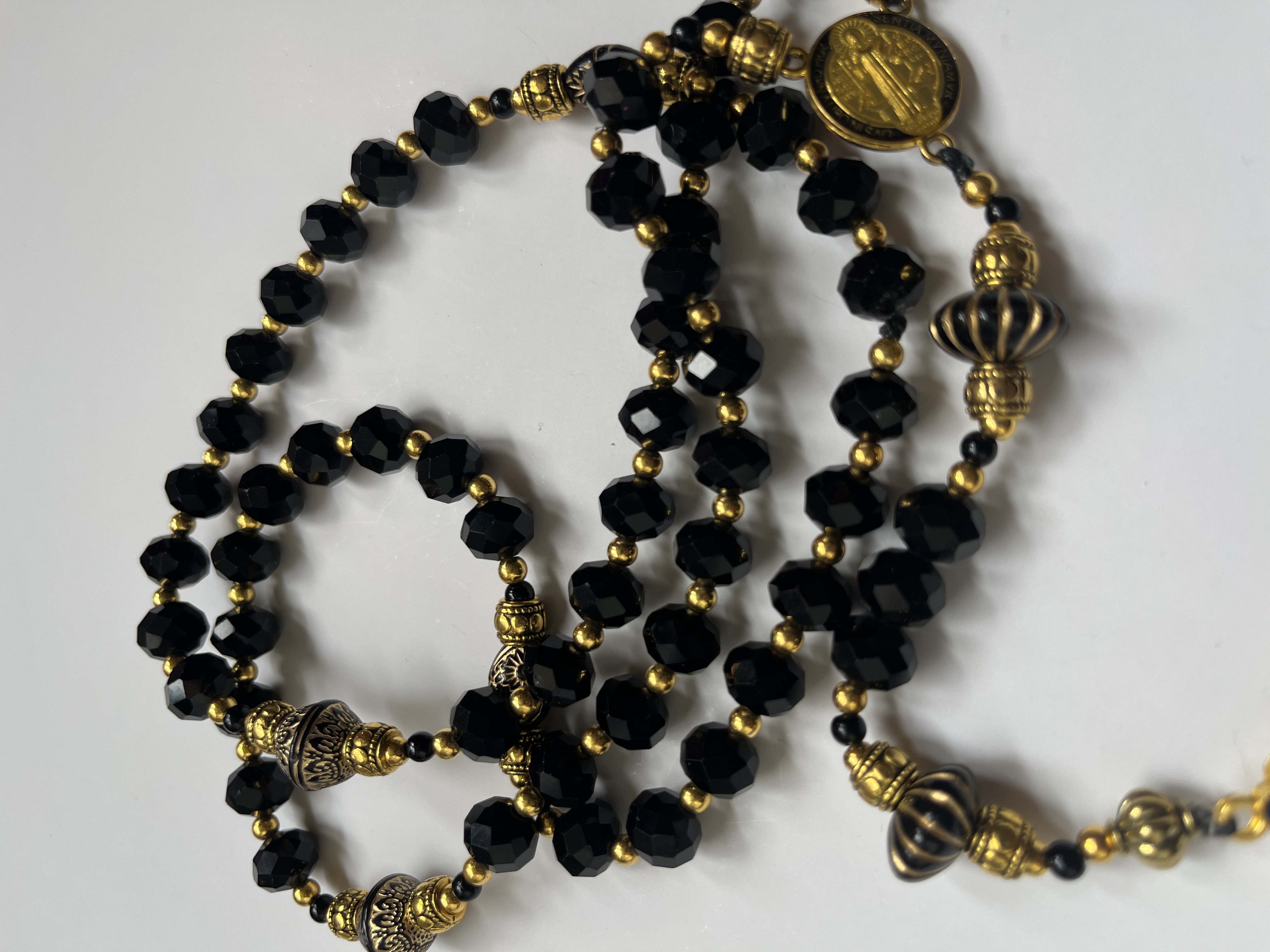 Black Beaded Rosary