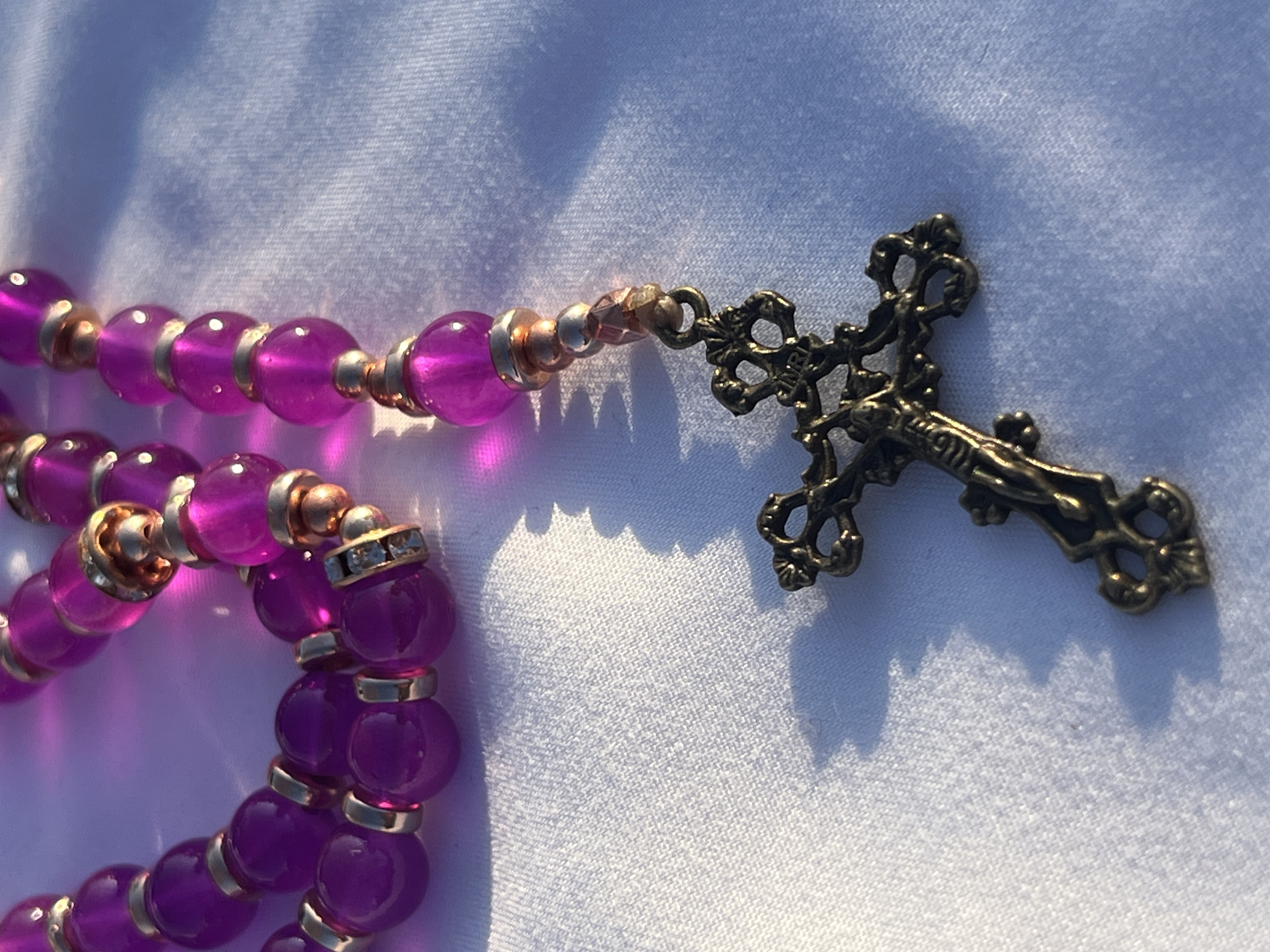 Purple Glass Rosary
