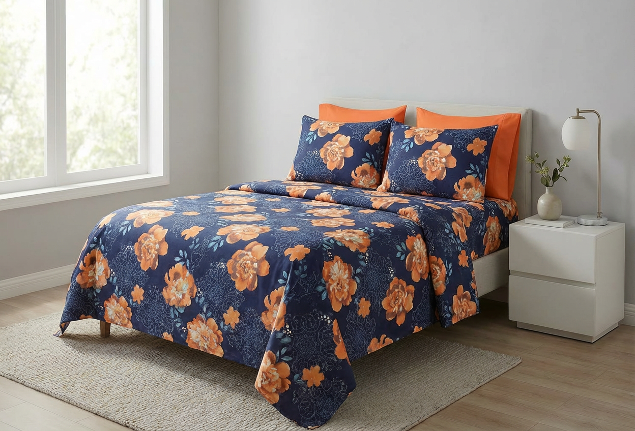 Floral Print Bedding Set