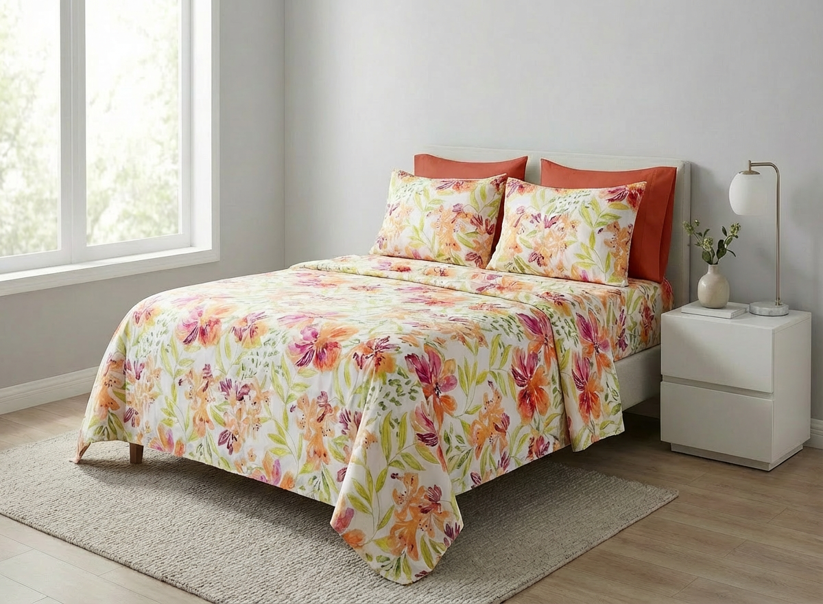 Floral Print Bedding Set