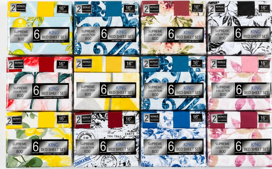 Supreme 800 King 6-Piece Bed Sheet Set