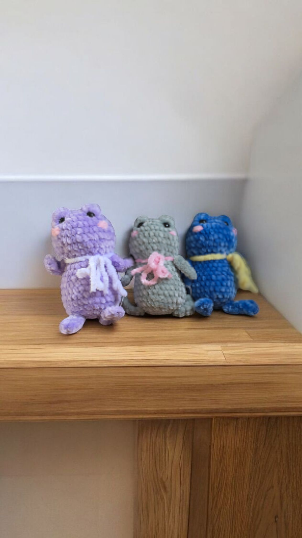 Handmade Crochet Frog Plushies