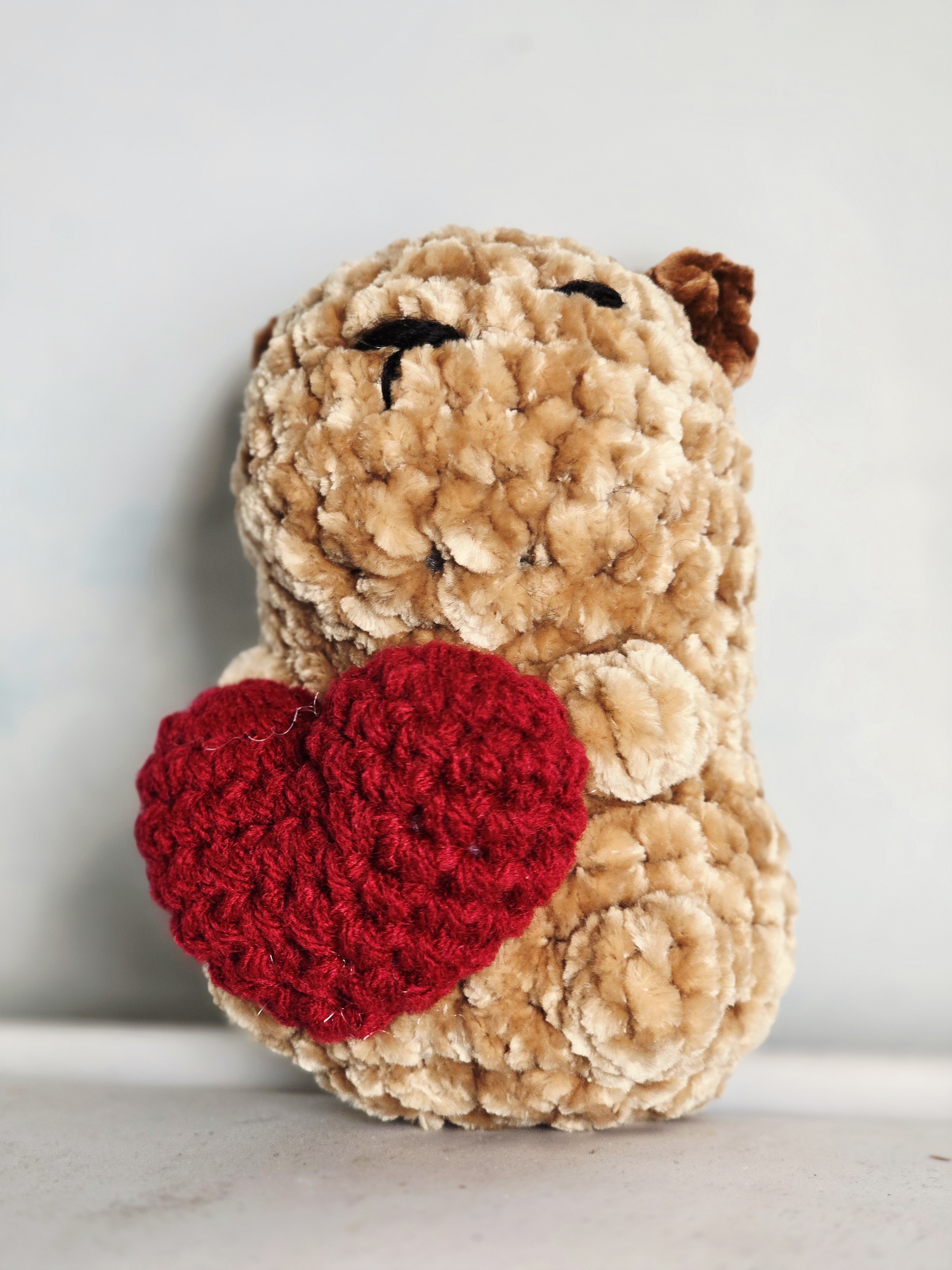 Plush Capybara with Heart