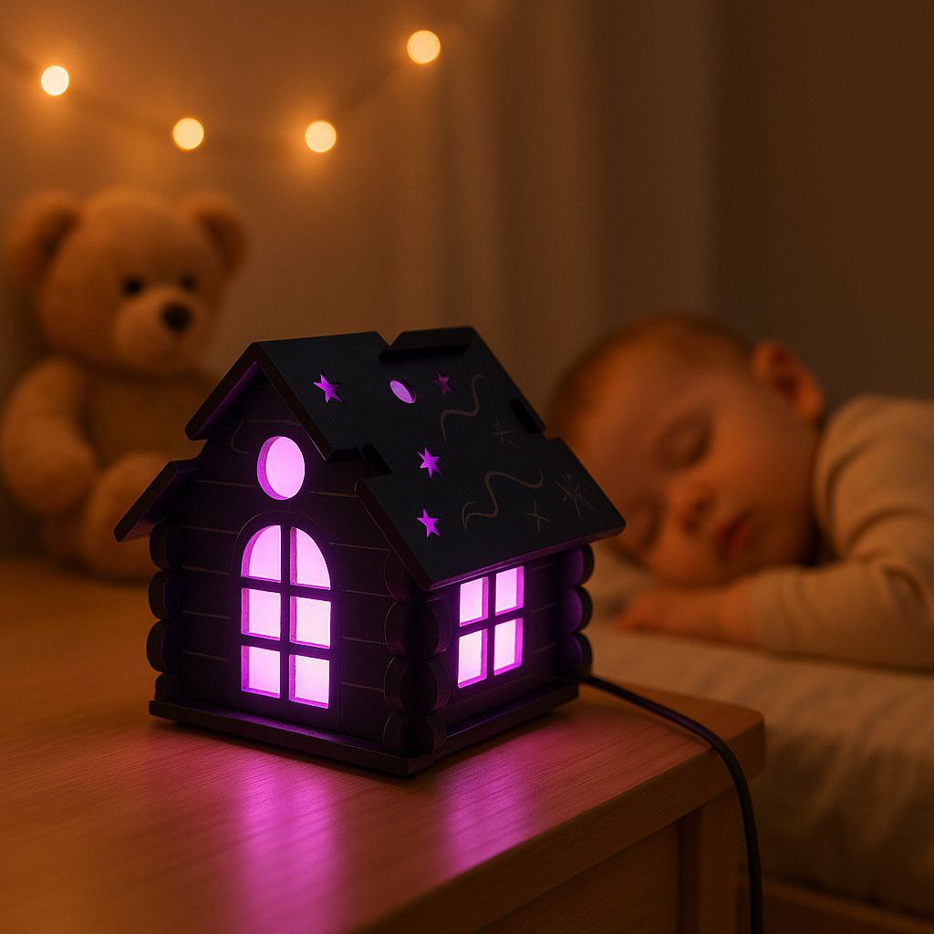 Automatic Color-Changing Decor House Lamp 