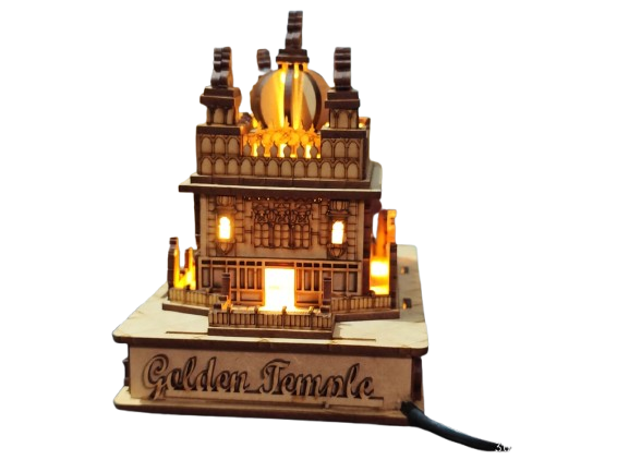 Golden Temple Amritsar Wooden 3D Model Pinewood MDF