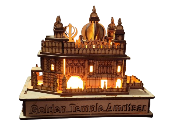 Golden Temple Amritsar Wooden 3D Model Pinewood MDF