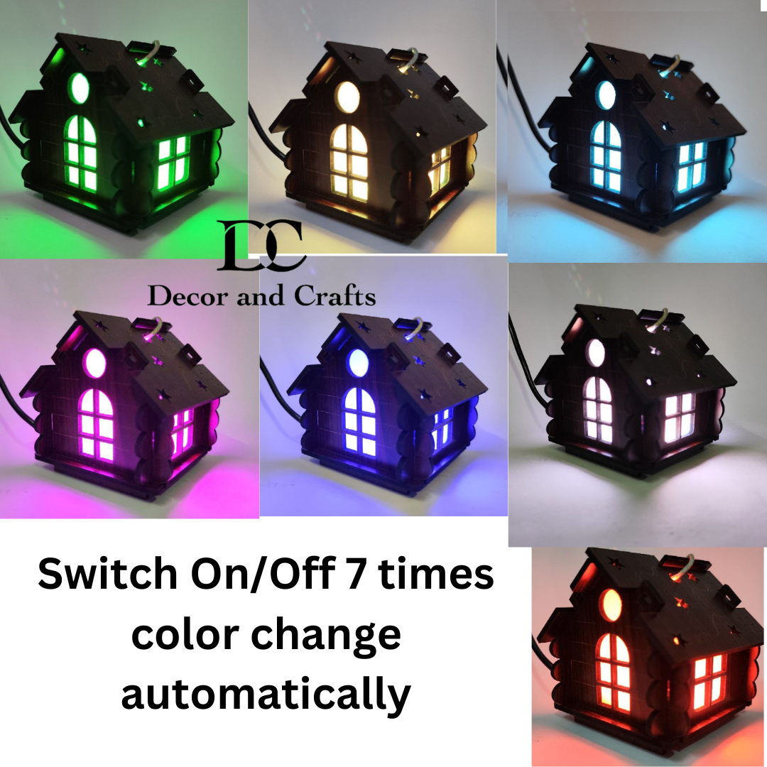 Automatic Color-Changing Decor House Lamp 