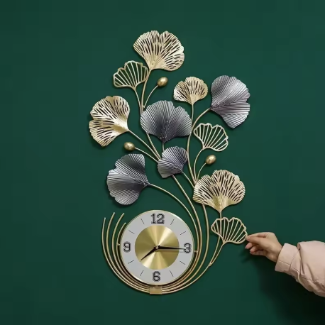 Metal Floral Wall Clock