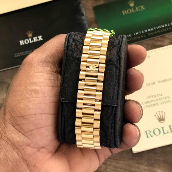 Exclusive Rolex Day Date 41 Gold Tone Gold Dial Dimond Numbers Japanese Automatic Mens Watch