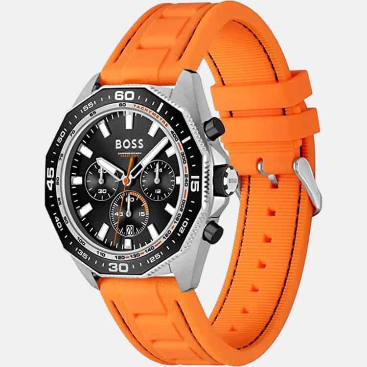 HUGO BOSS 1513970 Orange Silicon Men’s Watch