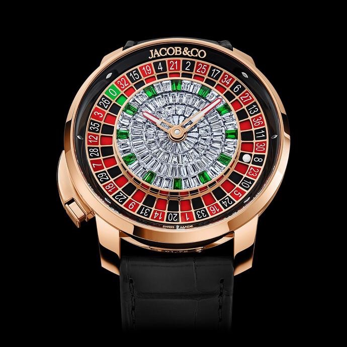 Jacob & Co Casino Tourbillon Rose Gold Baguette Watch For Men’s