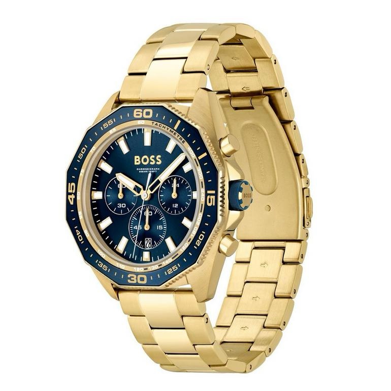 Hugo Boss 1513973 Gold Blue Dial Chronograph Men’s Watch
