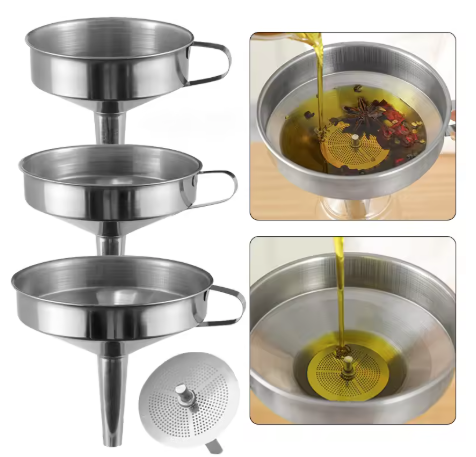 Stainless Steel Funnel with Filter