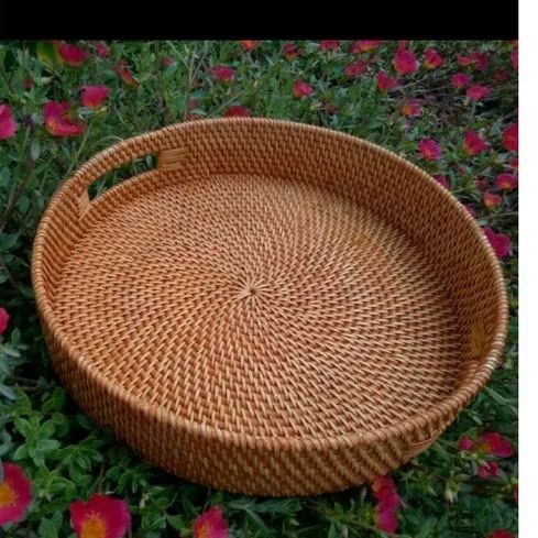 Round Rattan Tray D30cm