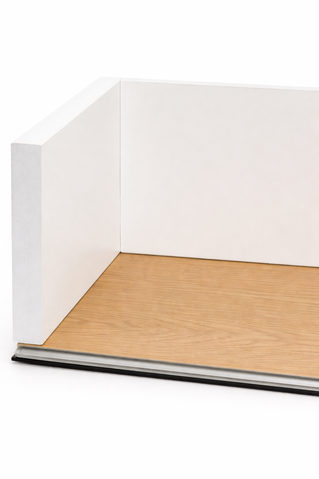 Rodapié PVC blanco hidrófugo e ignífugo 2200x100x15mm