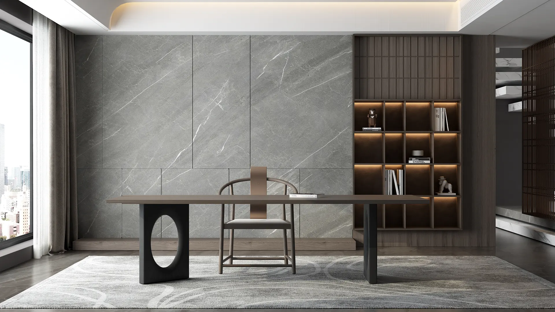 Recubrimientos de paredes "Verticalo Originale Marmo Scruro" 2600x900x5mm