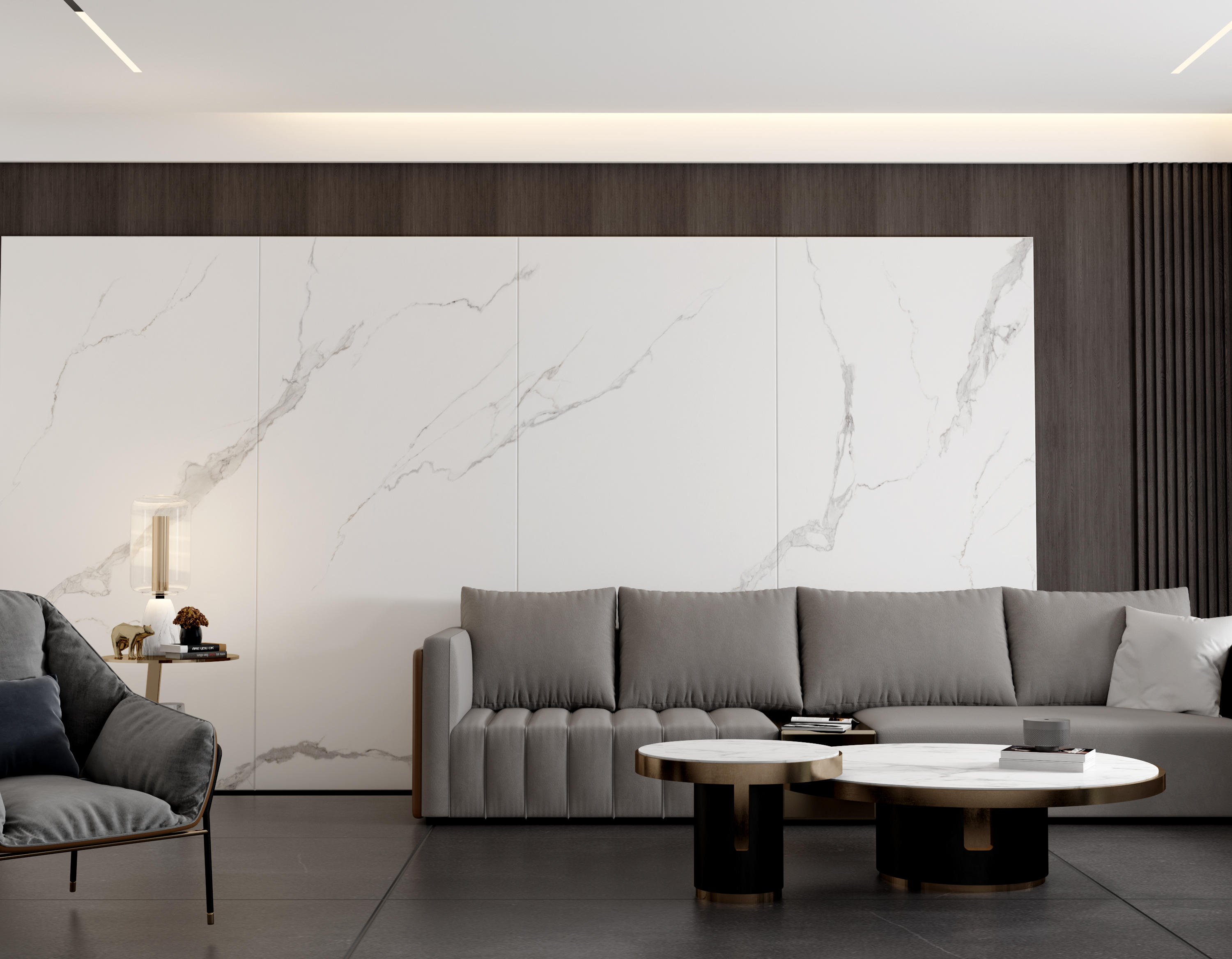 Recubrimientos de paredes "Verticalo Originale Bianco Venato" 2600x900x5mm