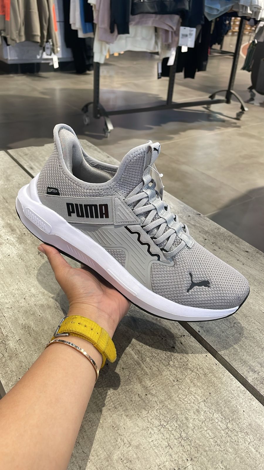 Puma Run Gray Softride Enzo 5 Slip Tech Unisex