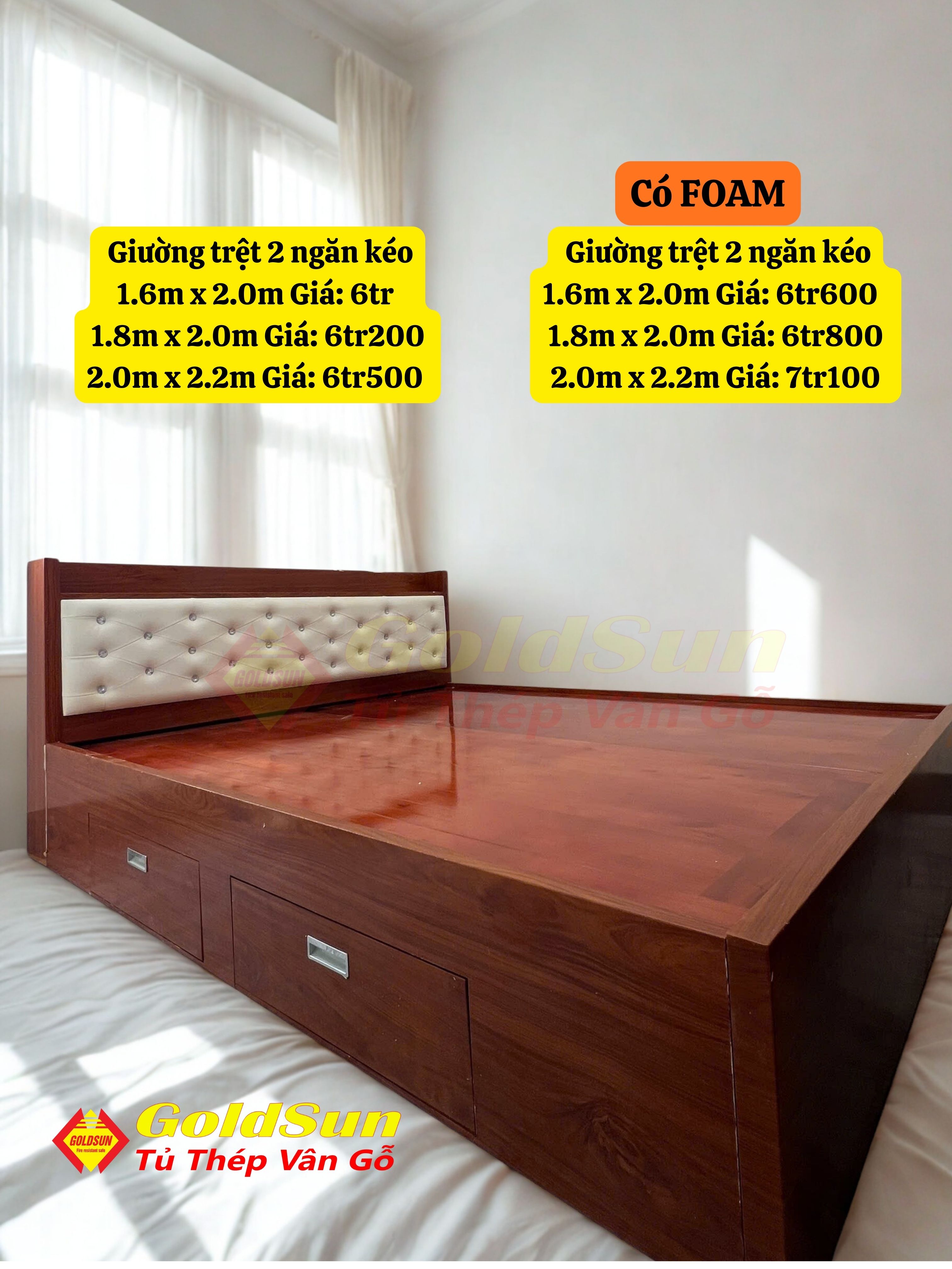 Giường Triệt Có Ngăn Kéo