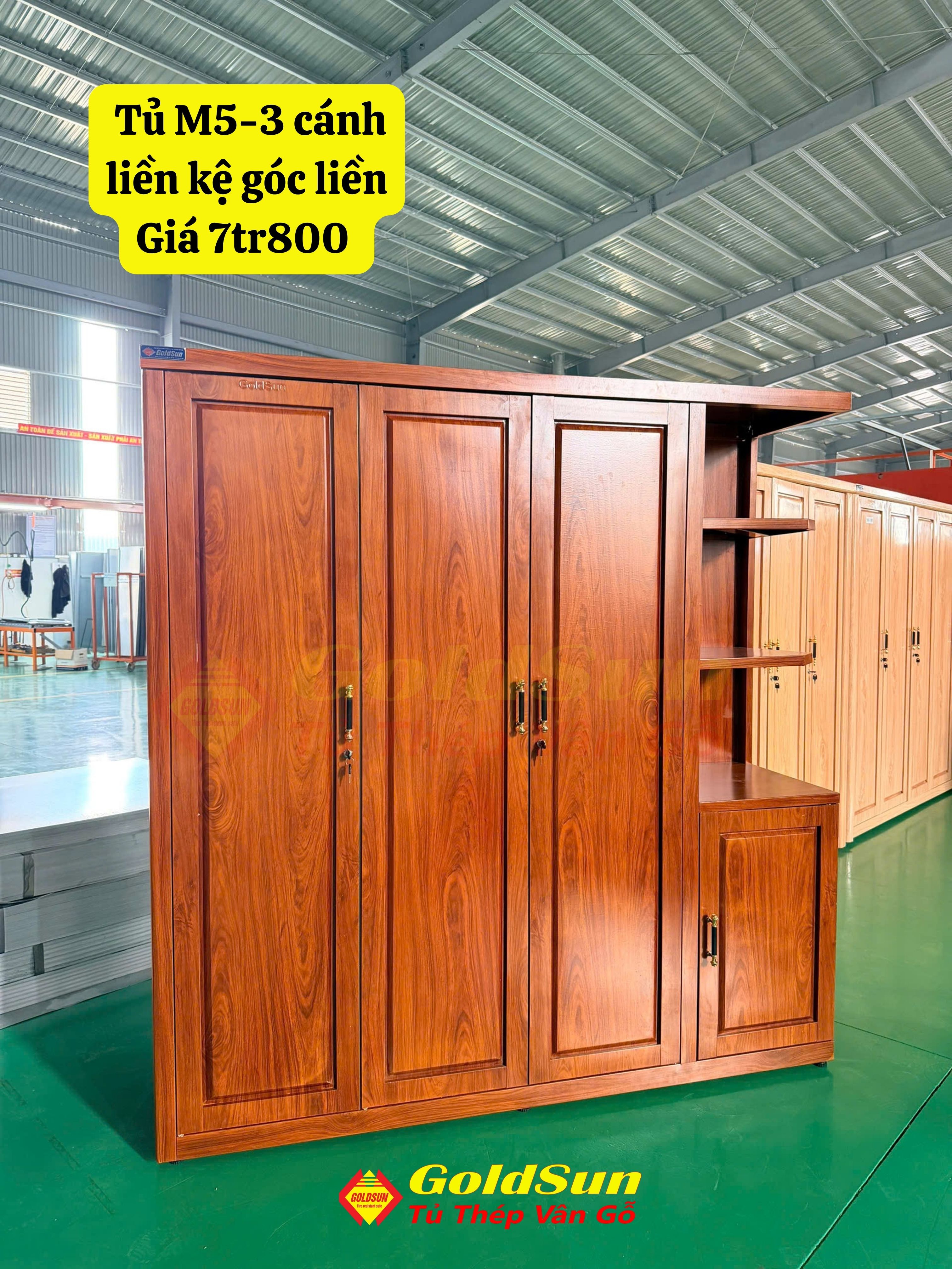 Tủ M5-3 Cánh Huỳnh Liền Kệ Góc Phải