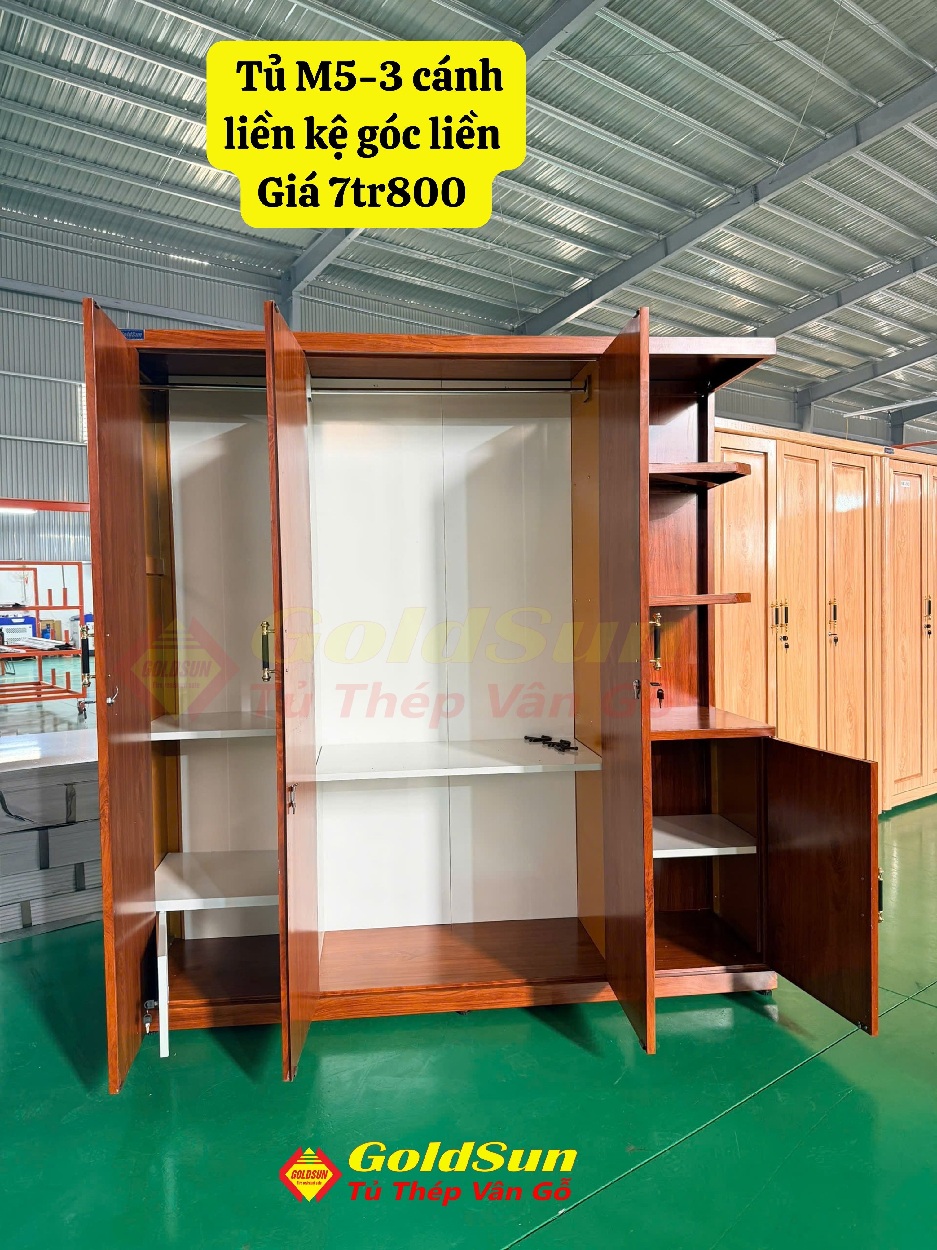 Tủ M5-3 Cánh Huỳnh Liền Kệ Góc Phải