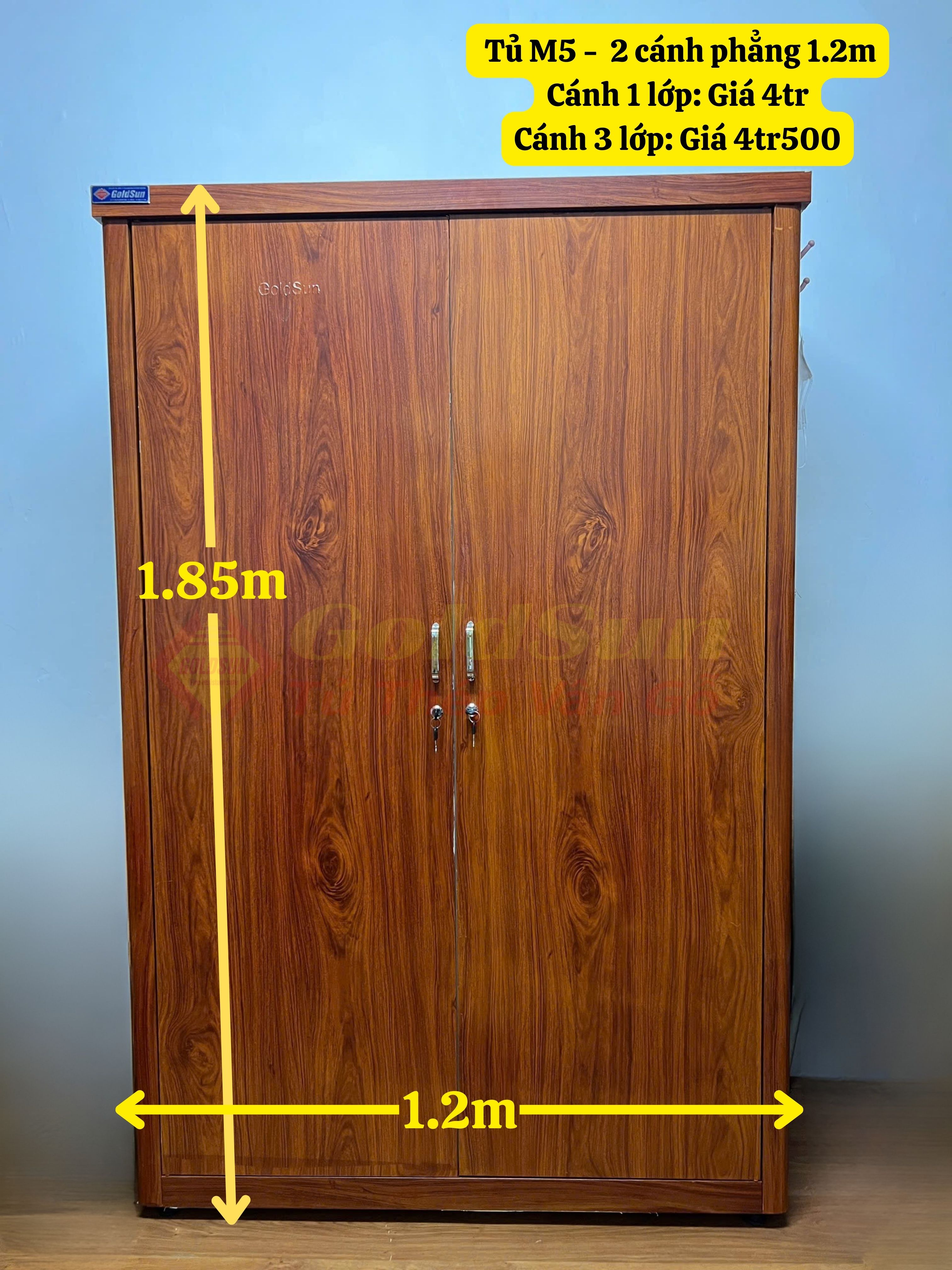 Tủ M5-2 Cánh Phẳng -Rộng 1M2