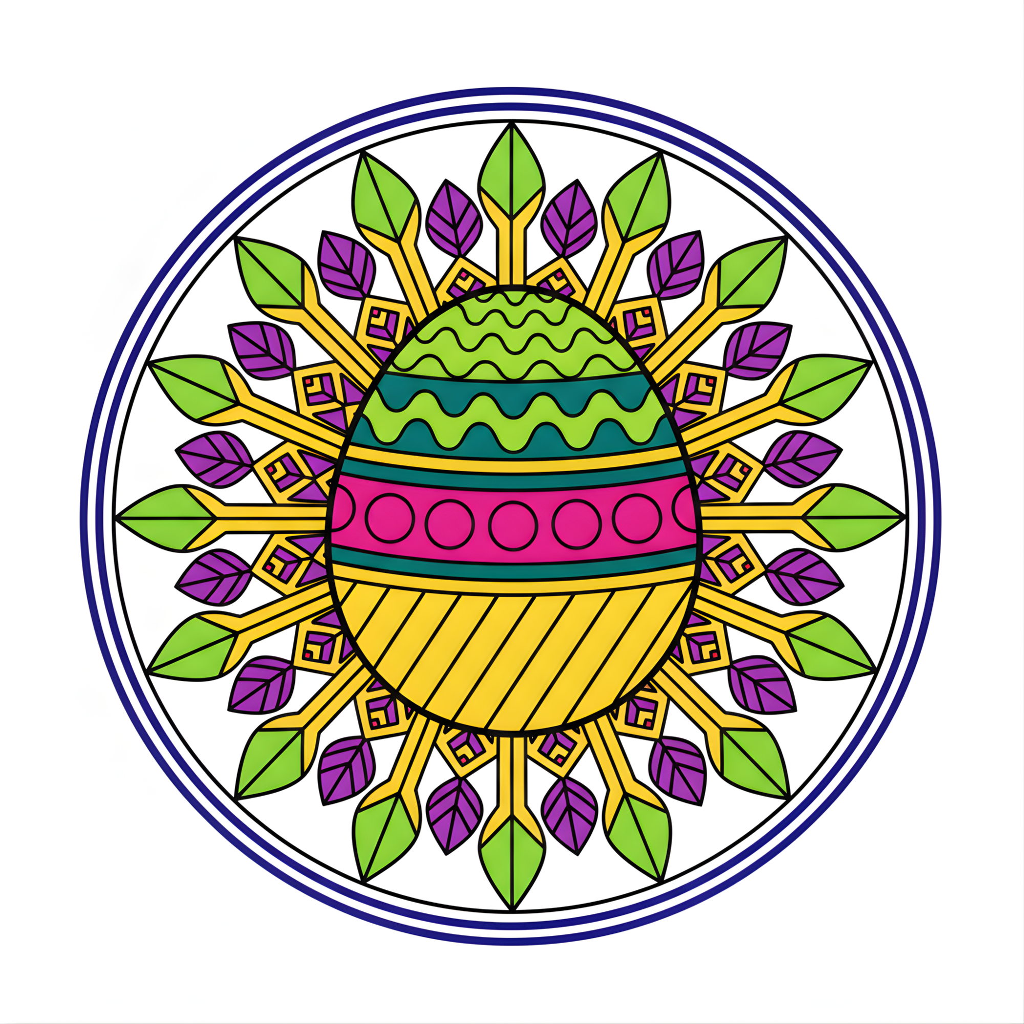 Easter Egg Mandala Coloring Page Bundle 2