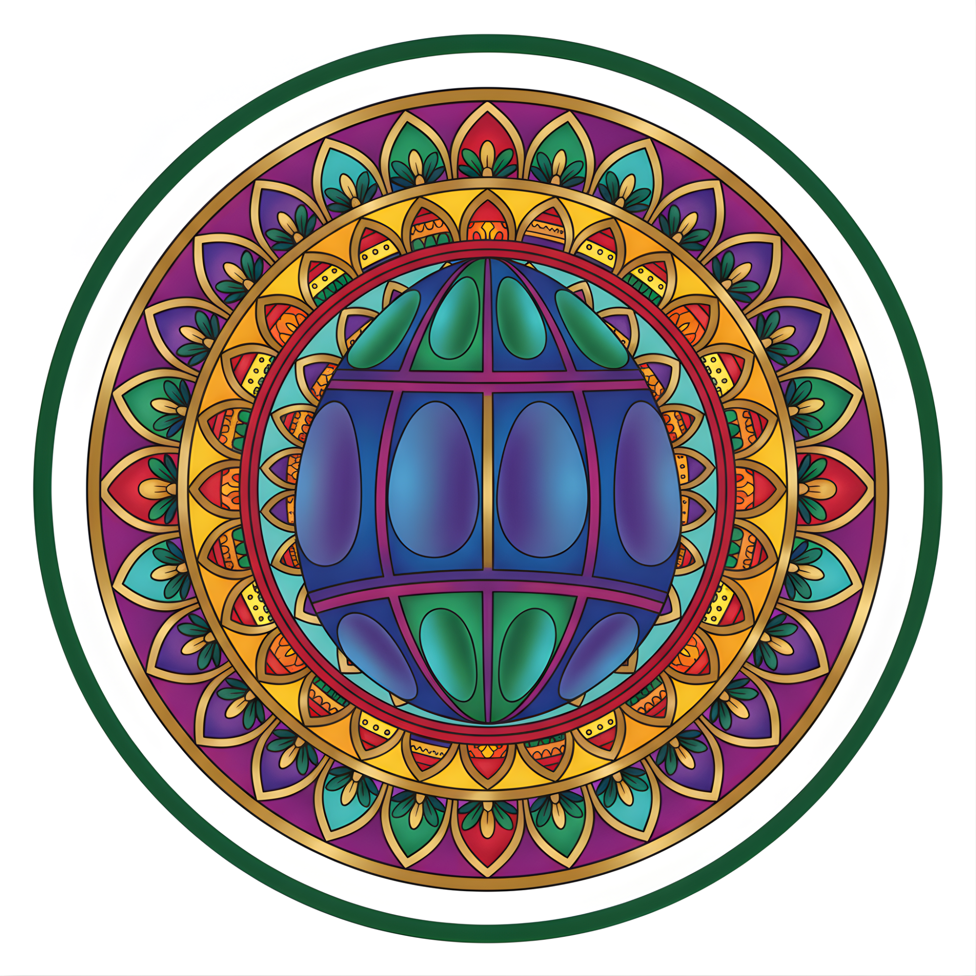Easter Mandalas Coloring Pages