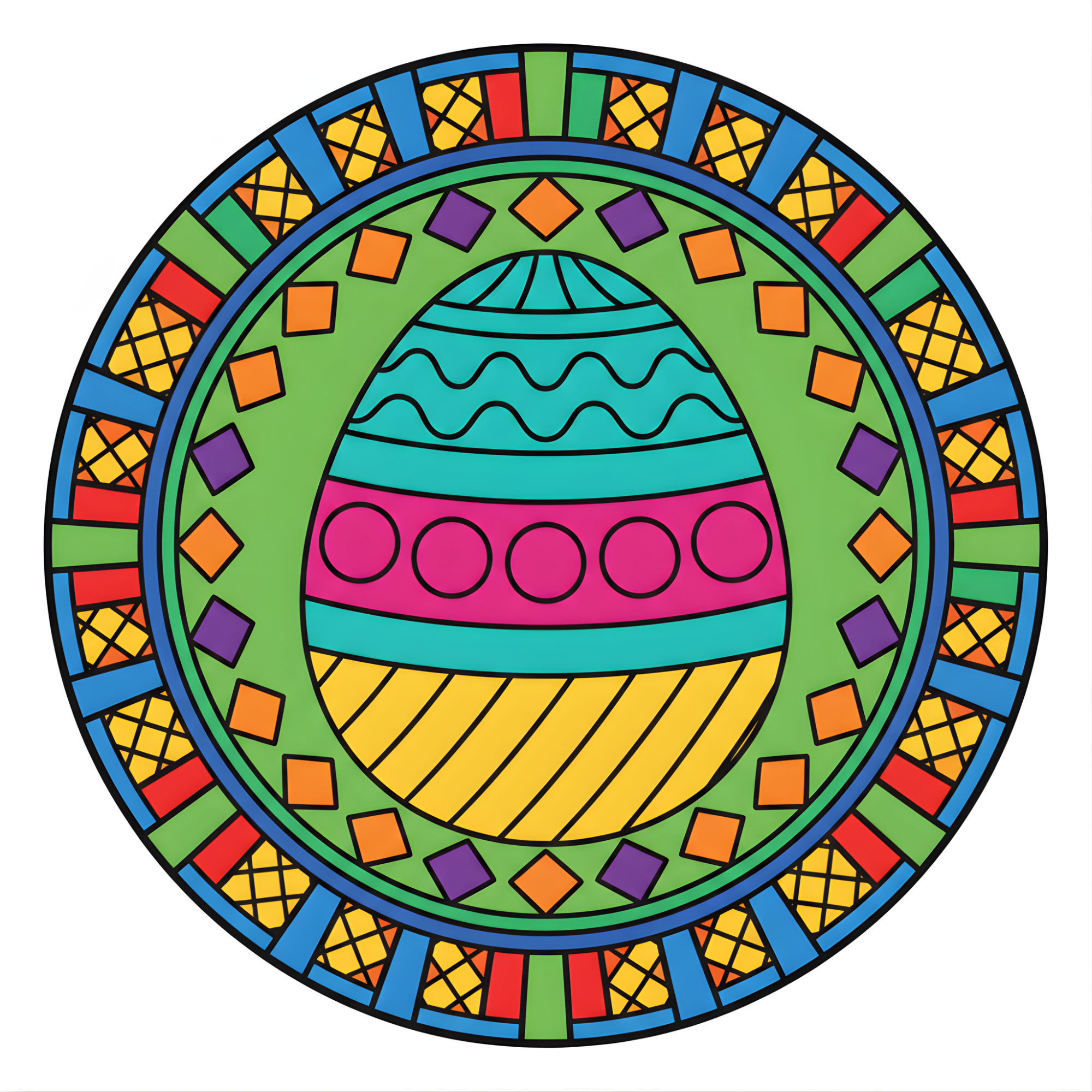 Easter Egg Mandala Coloring Page Bundle 2