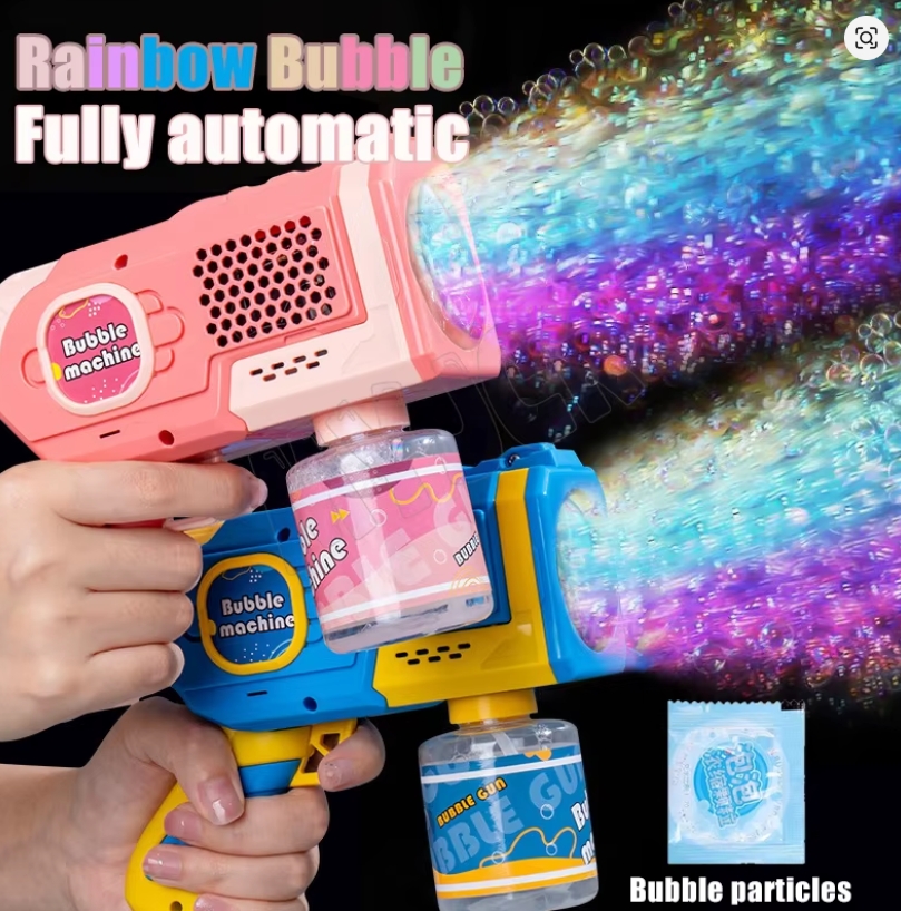 Pistolet à bulles arc-en-ciel
