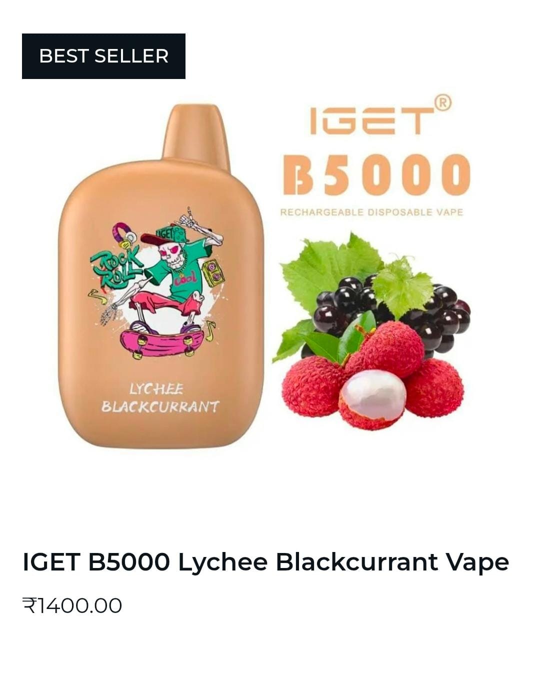 IGET B5000 Lychee Blackcurrant Vape
