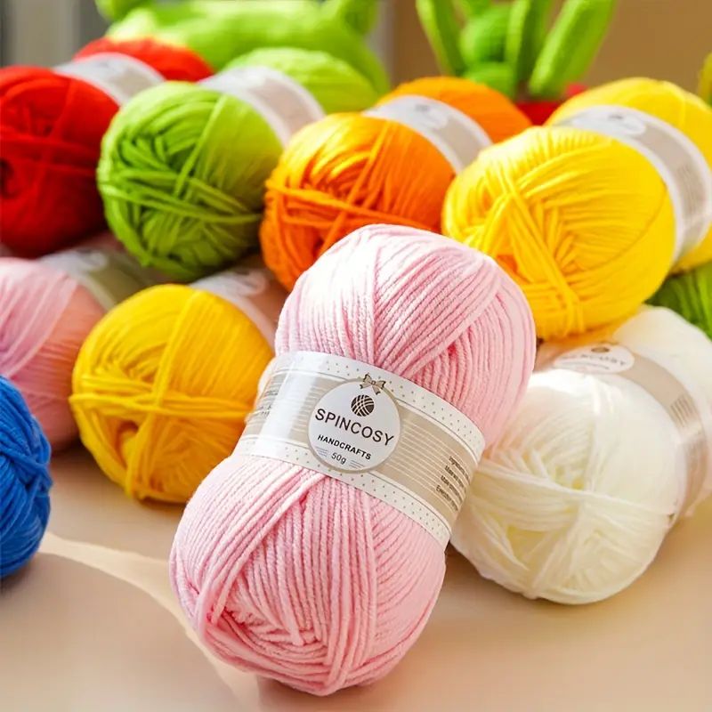 Acrylic Yarn Multi 8Pcs 400g
