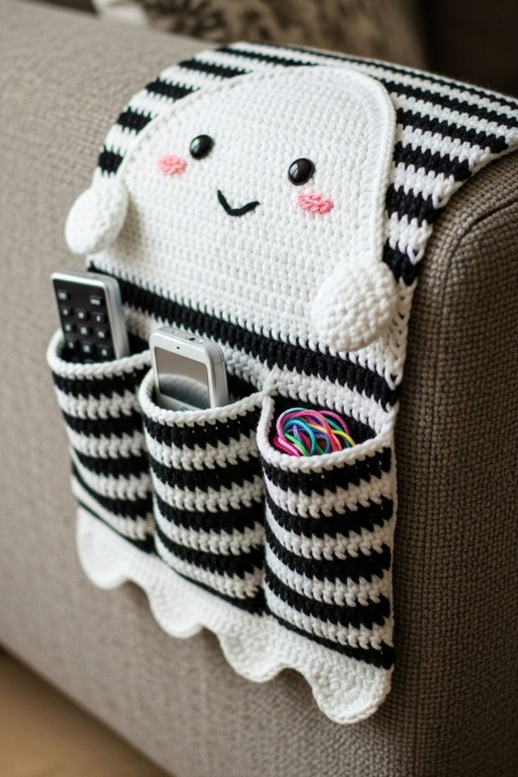 Cute Crochet Armrest Organizer