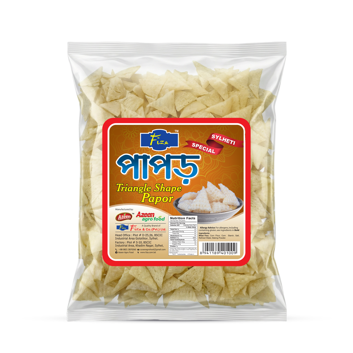 Fiza Triangle Shape Papor (200g) 