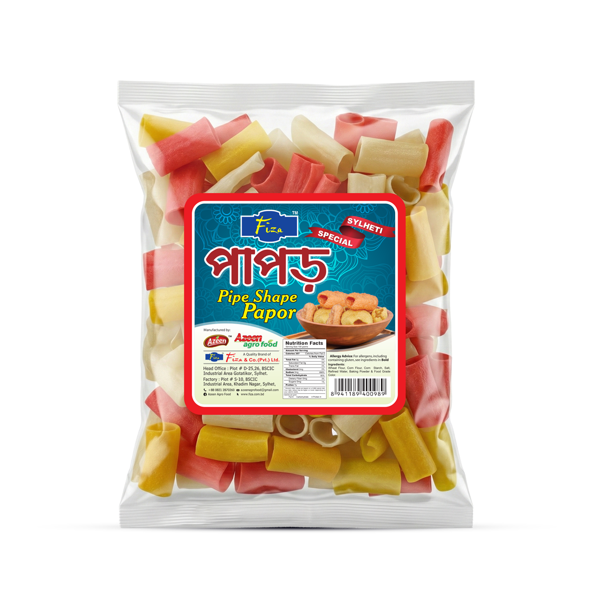 Fiza Pipe Shape Papor 