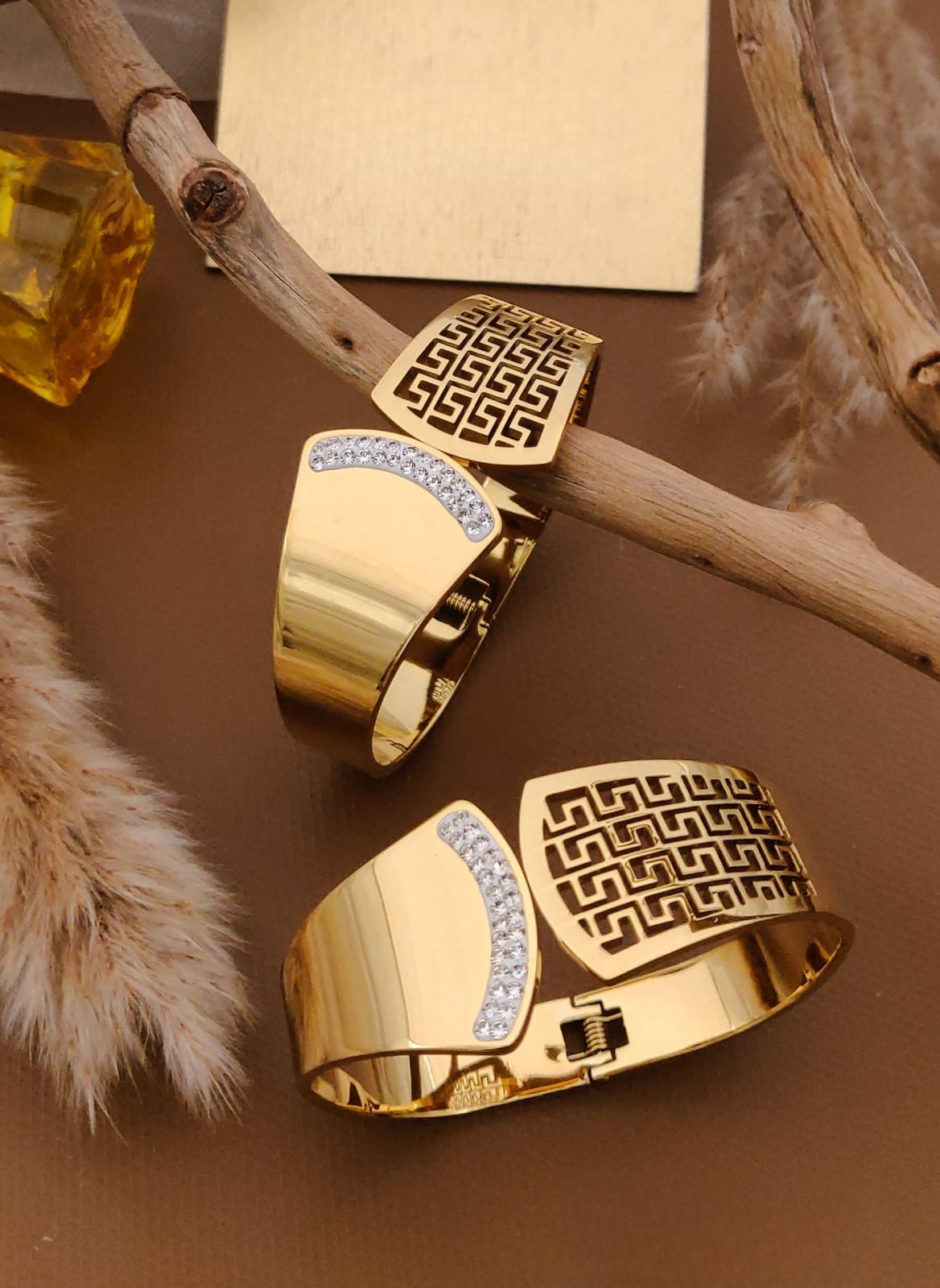 Gold-Plated Designer Bangles